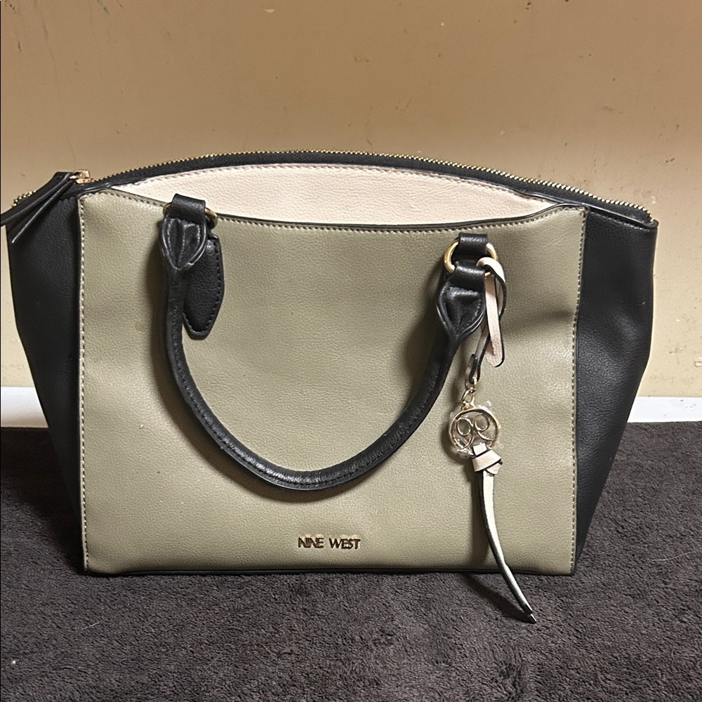 Nine West Black and Cream Satchel